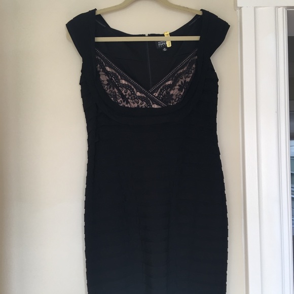 Black Adrianna Papell Cocktail Dress - Picture 1 of 6